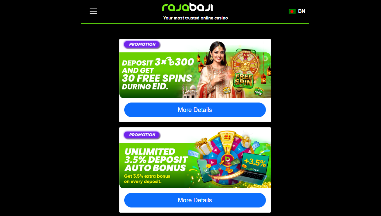 RajaBaji Casino Bonuses