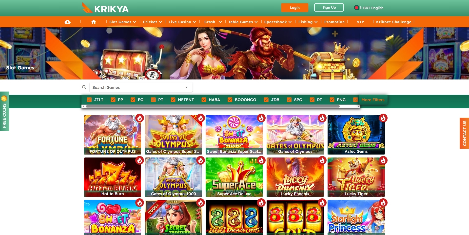 Krikya Casino Games